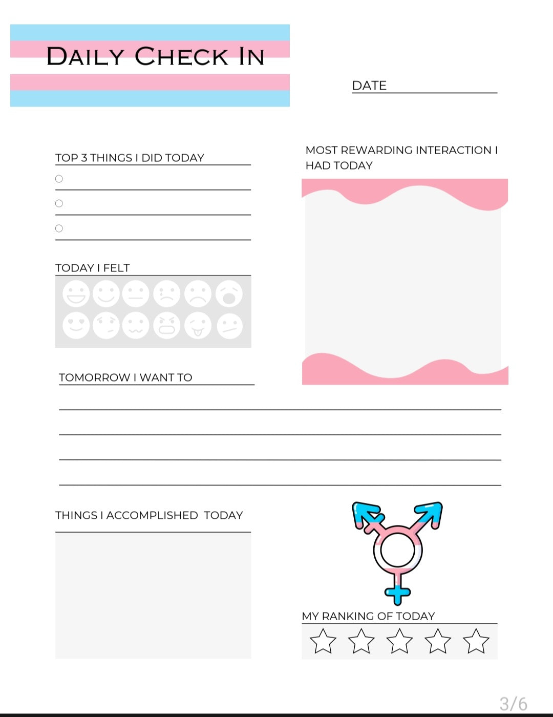 Self-Care Journal (Trans Pride Edition)