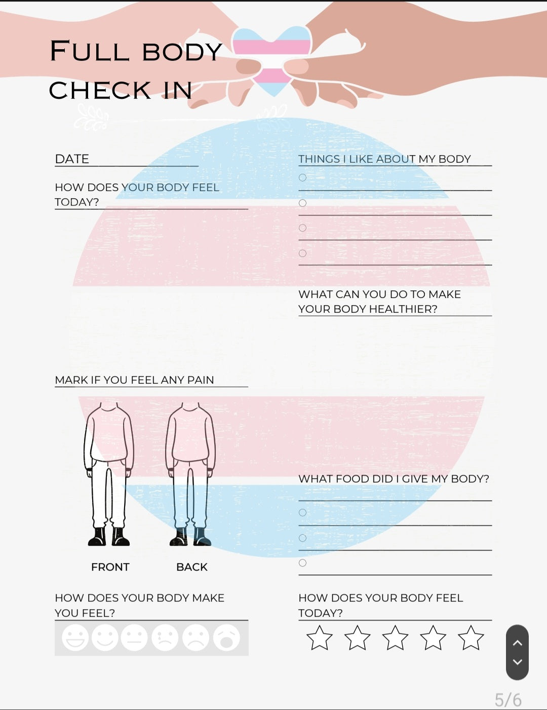 Self-Care Journal (Trans Pride Edition)